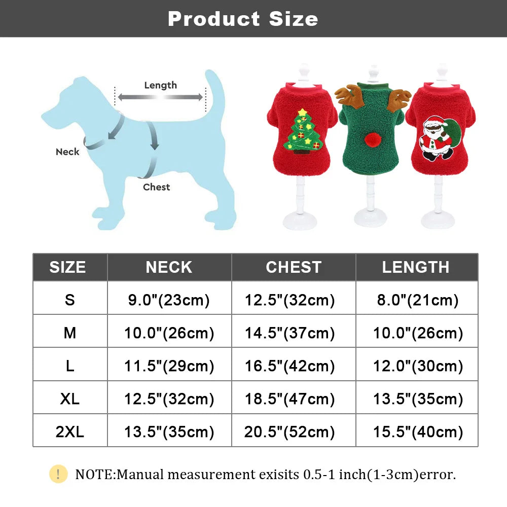 Pet Sweater Green Reindeer