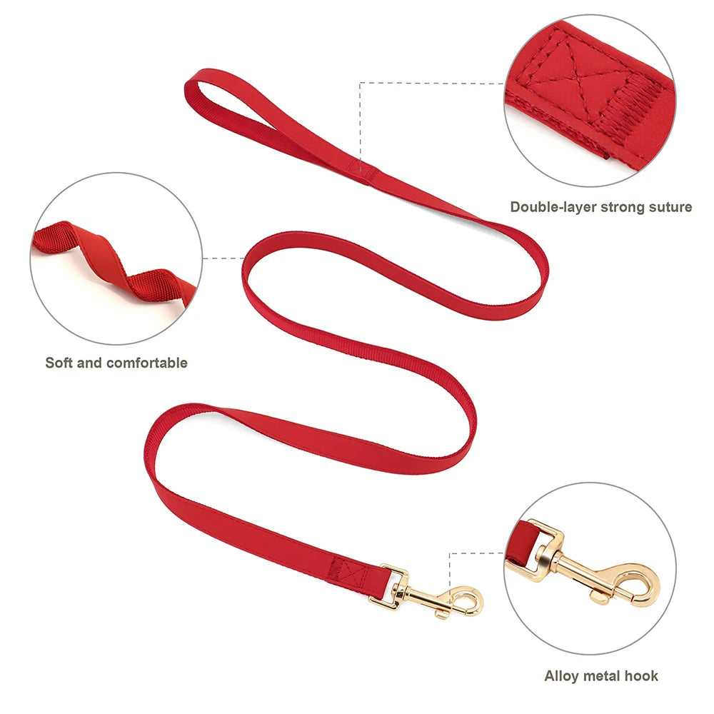 Red 3 Set (Harness Collar Leash)