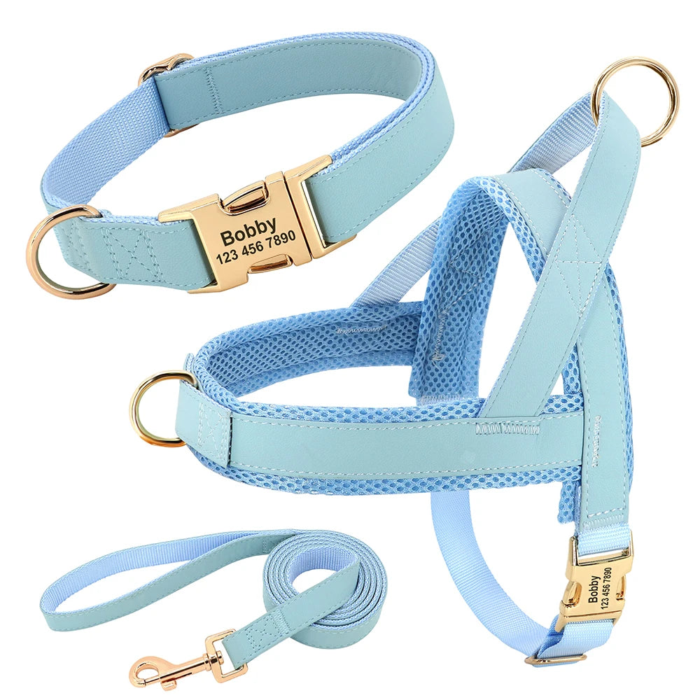 Gray 3 Set (Harness Collar Leash)